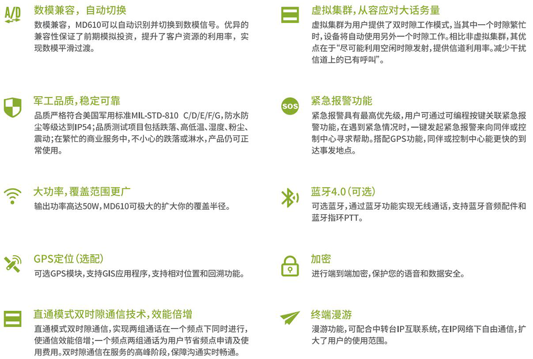 海能達(dá)MD610車載臺(tái)主要特點(diǎn)